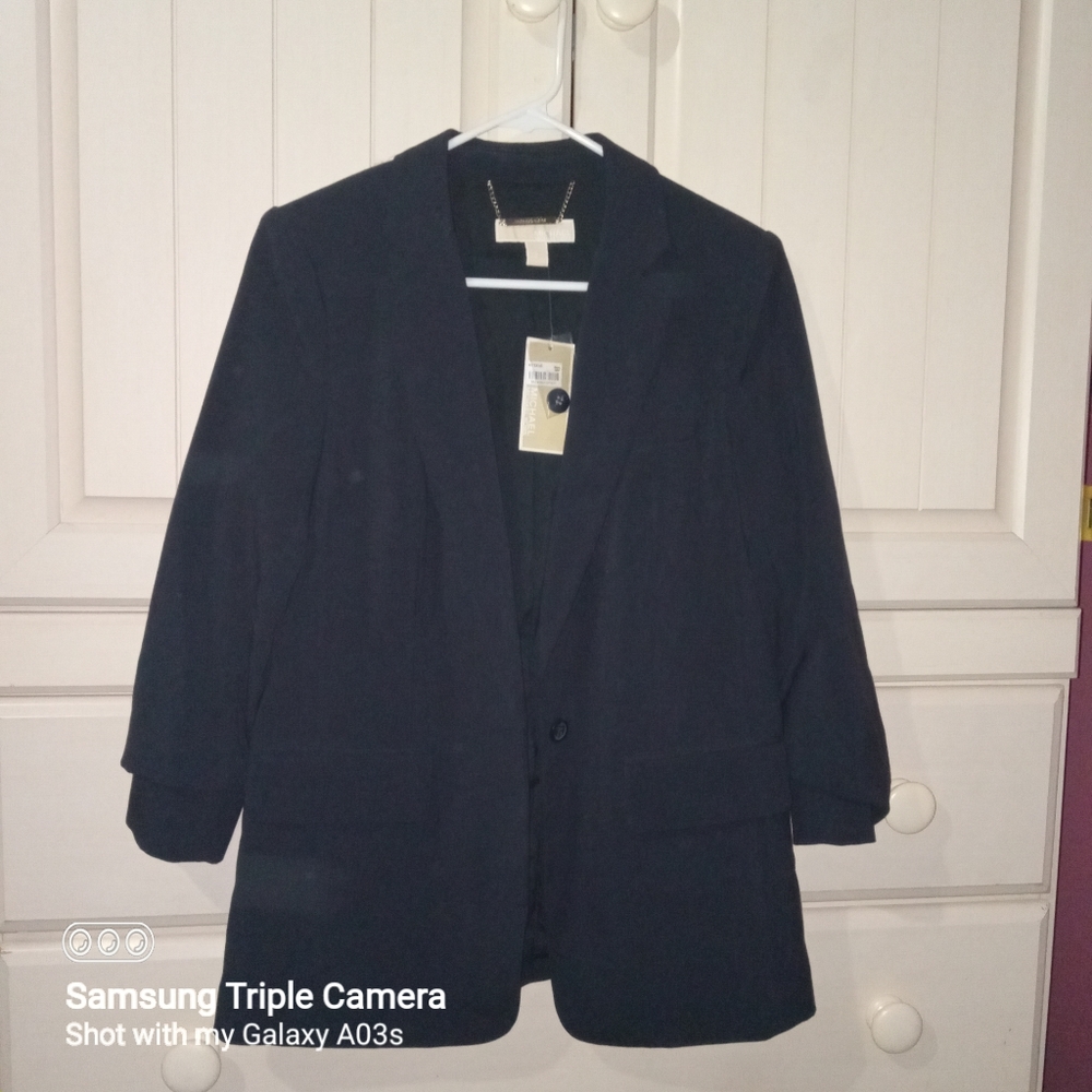 Michael Kors Navy Blazer brand new with tags Size woman's 6 quarter sleeve